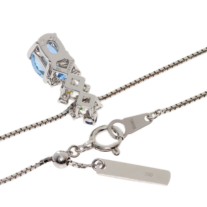 TASAKI Multi-colored stone Necklace K18 White Gold Ladies [Used]