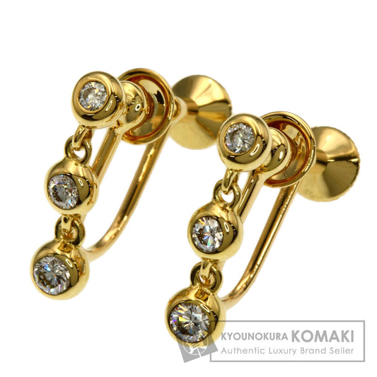 TASAKI Diamond Earring K18 Yellow Gold Ladies [Used]