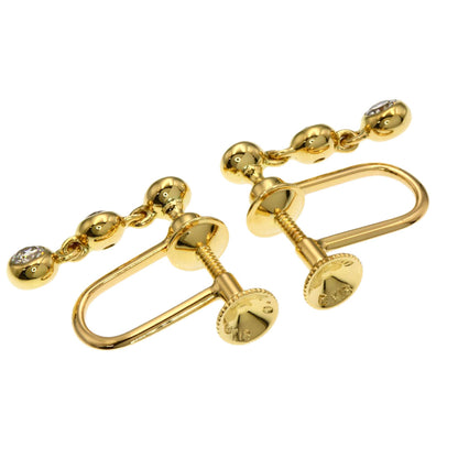 TASAKI Diamond Earring K18 Yellow Gold Ladies [Used]