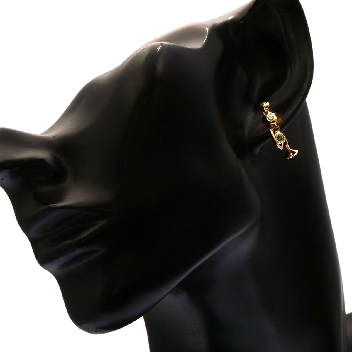 TASAKI Diamond Earring K18 Yellow Gold Ladies [Used]