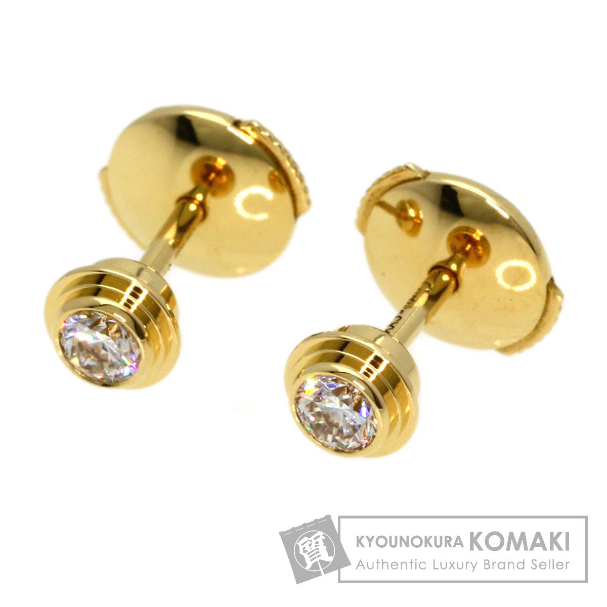 CARTIER Damour Medium Diamond earring K18 Yellow Gold Ladies [Used]