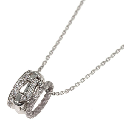 FRED Force 10 Diamond Necklace K18 White Gold Ladies [Used]