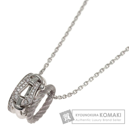 FRED Force 10 Diamond Necklace K18 White Gold Ladies [Used]