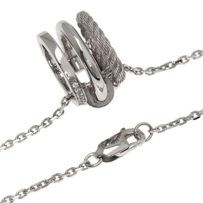 FRED Force 10 Diamond Necklace K18 White Gold Ladies [Used]