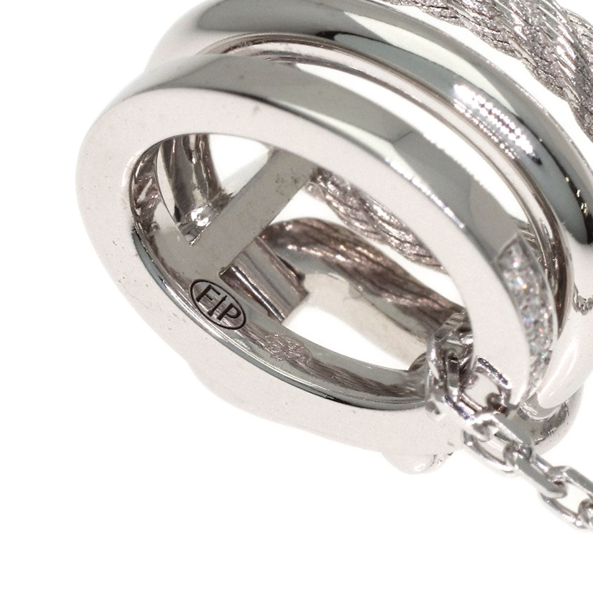 FRED Force 10 Diamond Necklace K18 White Gold Ladies [Used]