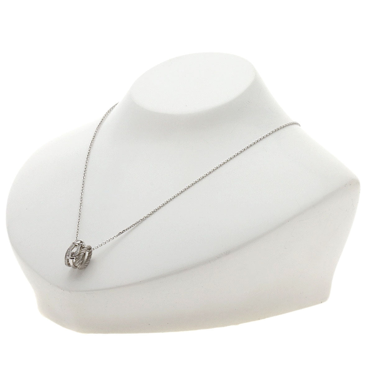 FRED Force 10 Diamond Necklace K18 White Gold Ladies [Used]