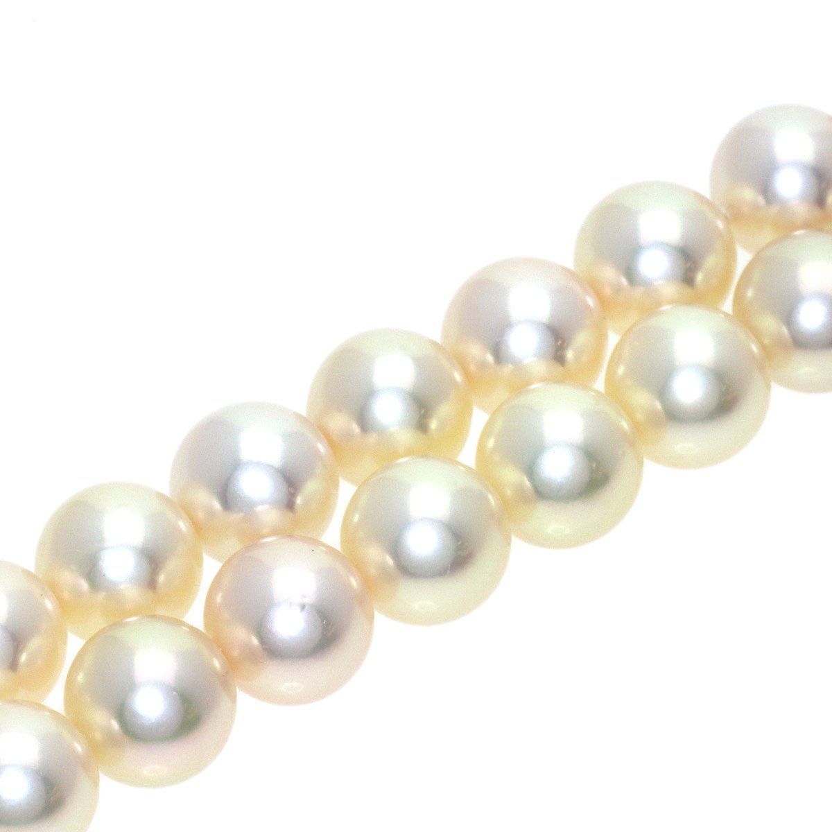 MIKIMOTO Pearl Pearl Long Necklace K14 White Gold Ladies [Used]
