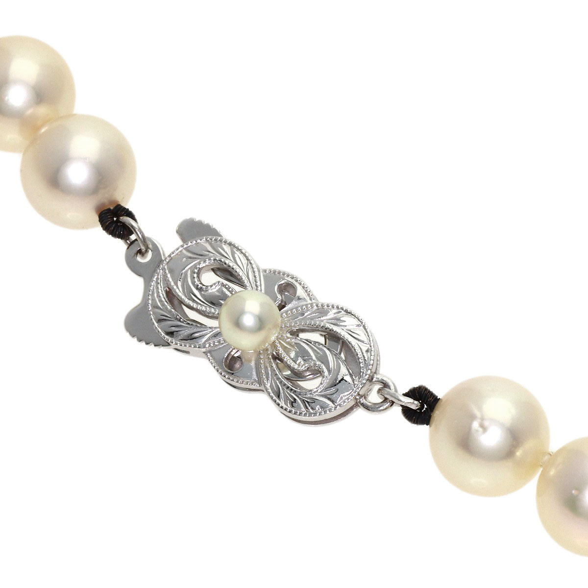 MIKIMOTO Pearl Pearl Long Necklace K14 White Gold Ladies [Used]