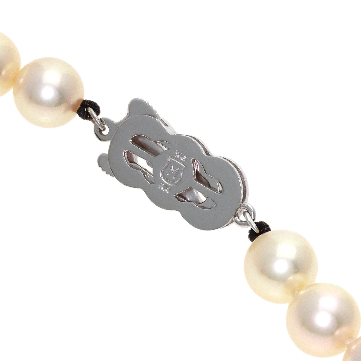 MIKIMOTO Pearl Pearl Long Necklace K14 White Gold Ladies [Used]