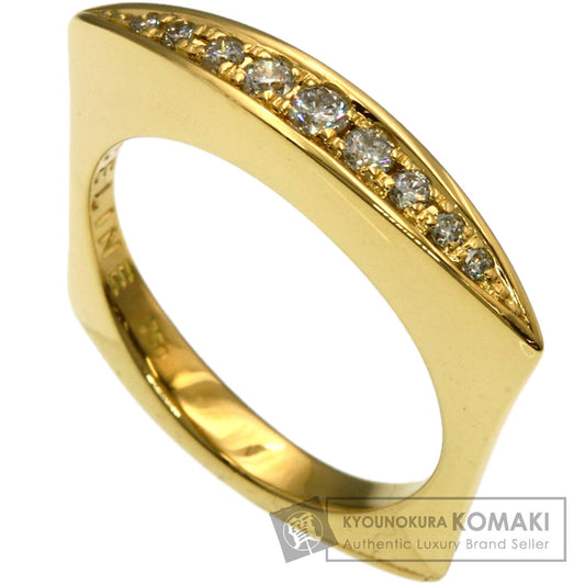 CELINE Square Diamond Ring K18 Yellow Gold Ladies [Used]
