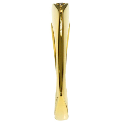 CELINE Square Diamond Ring K18 Yellow Gold Ladies [Used]
