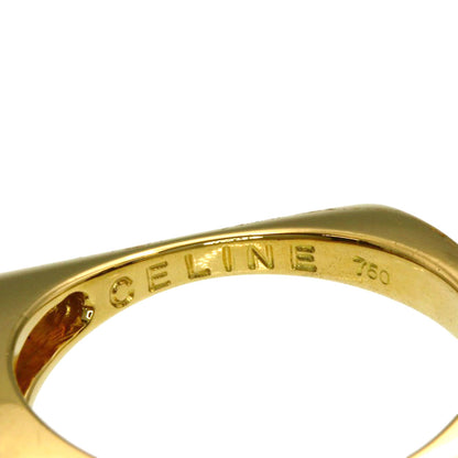 CELINE Square Diamond Ring K18 Yellow Gold Ladies [Used]