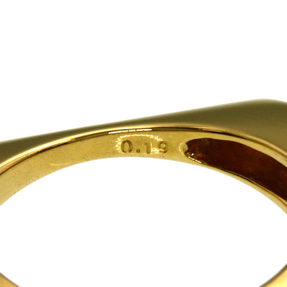 CELINE Square Diamond Ring K18 Yellow Gold Ladies [Used]