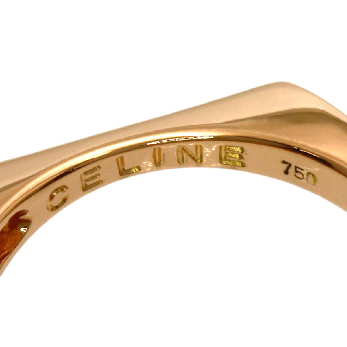 CELINE Diamond Ring K18 Pink Gold Ladies [Used]