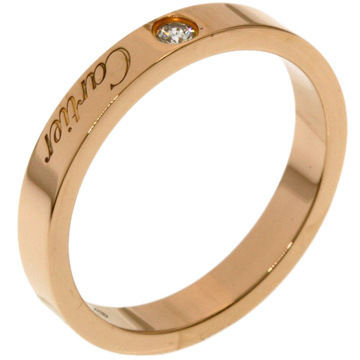 CARTIER C de Cartier 1P Diamond #52 Ring K18 Pink Gold Ladies [Used]