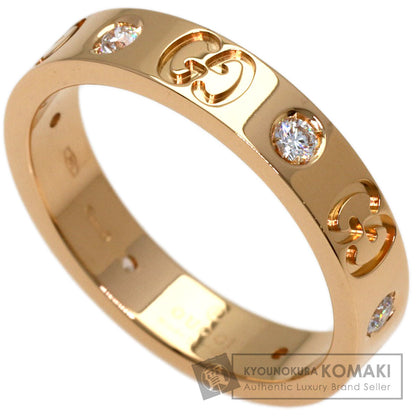 GUCCI Icon 6P Diamond #13 Ring K18 Pink Gold Ladies [Used]