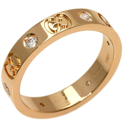 GUCCI Icon 6P Diamond #13 Ring K18 Pink Gold Ladies [Used]