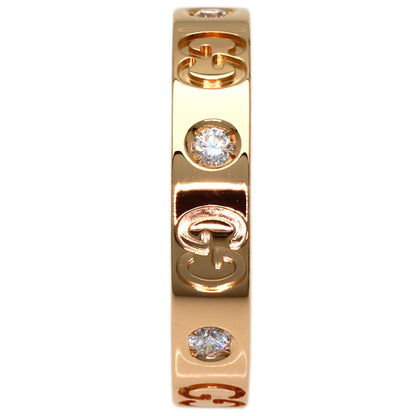 GUCCI Icon 6P Diamond #13 Ring K18 Pink Gold Ladies [Used]