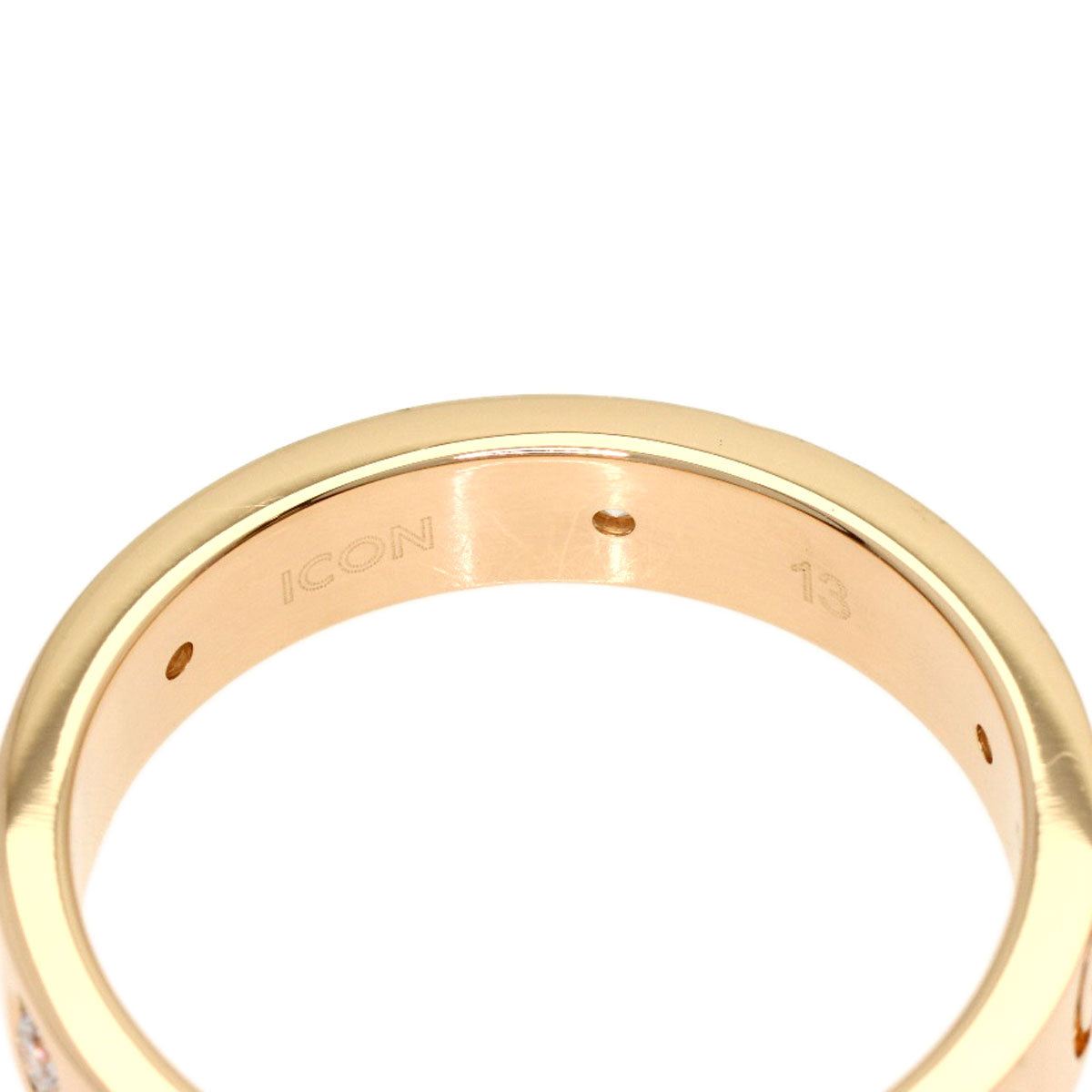GUCCI Icon 6P Diamond #13 Ring K18 Pink Gold Ladies [Used]