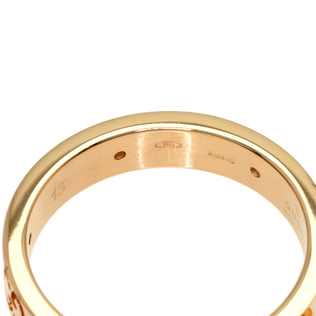 GUCCI Icon 6P Diamond #13 Ring K18 Pink Gold Ladies [Used]