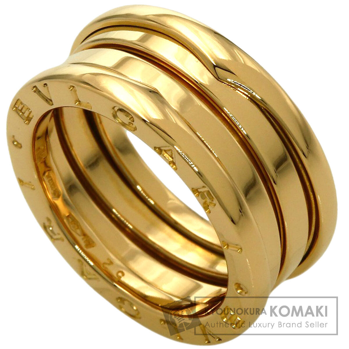 BVLGARI B.zero1 2 band #52 Ring K18 Yellow Gold Ladies [Used]