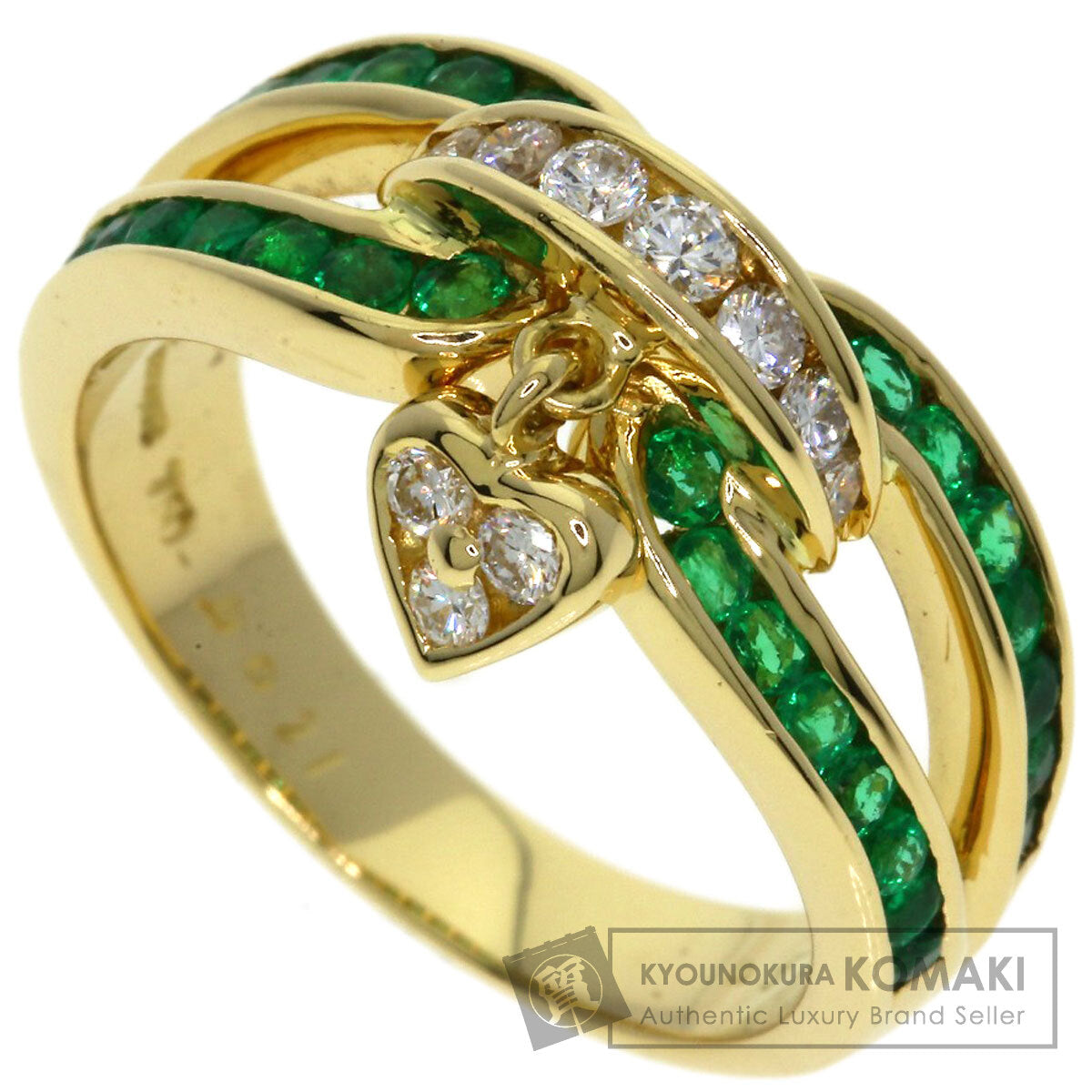 MOUAWAD Emerald Ring K18 Yellow Gold Ladies [Used]