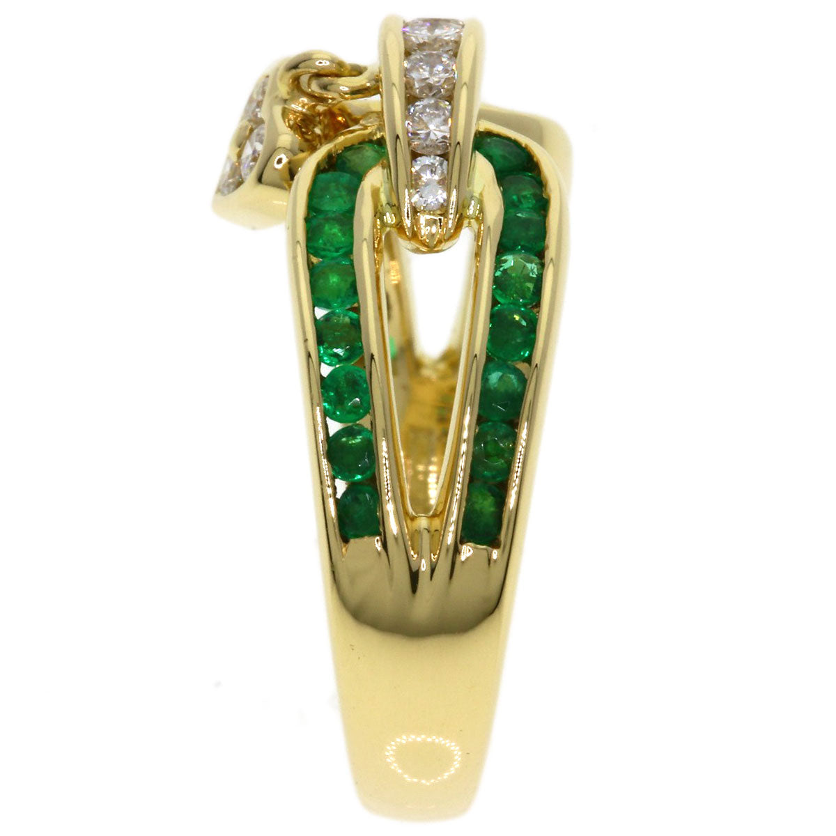 MOUAWAD Emerald Ring K18 Yellow Gold Ladies [Used]