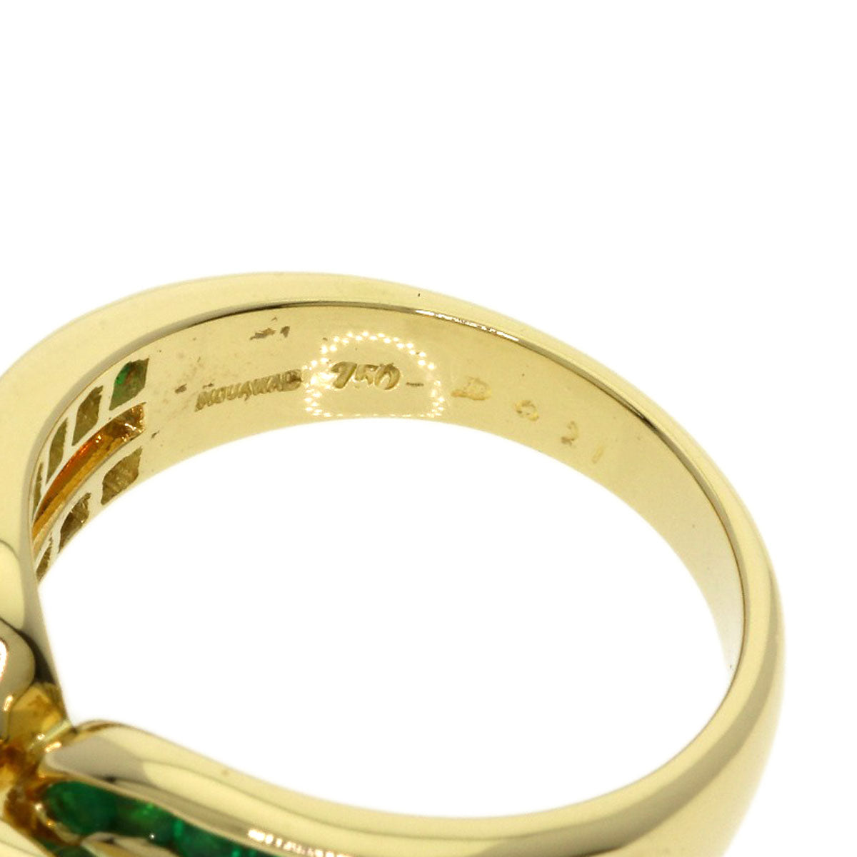 MOUAWAD Emerald Ring K18 Yellow Gold Ladies [Used]