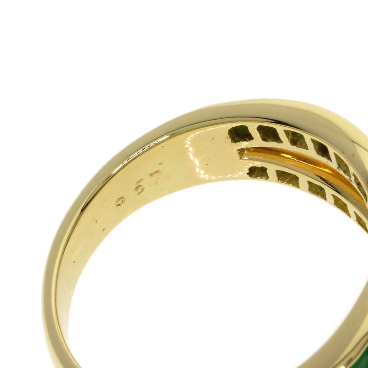 MOUAWAD Emerald Ring K18 Yellow Gold Ladies [Used]
