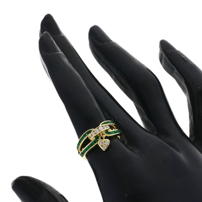 MOUAWAD Emerald Ring K18 Yellow Gold Ladies [Used]