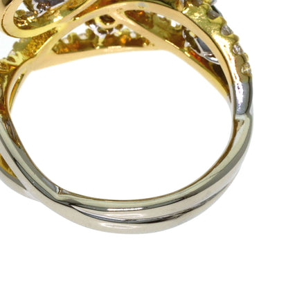 Queen Multi-colored stone Diamond Ring K18 White Gold Ladies [Used]
