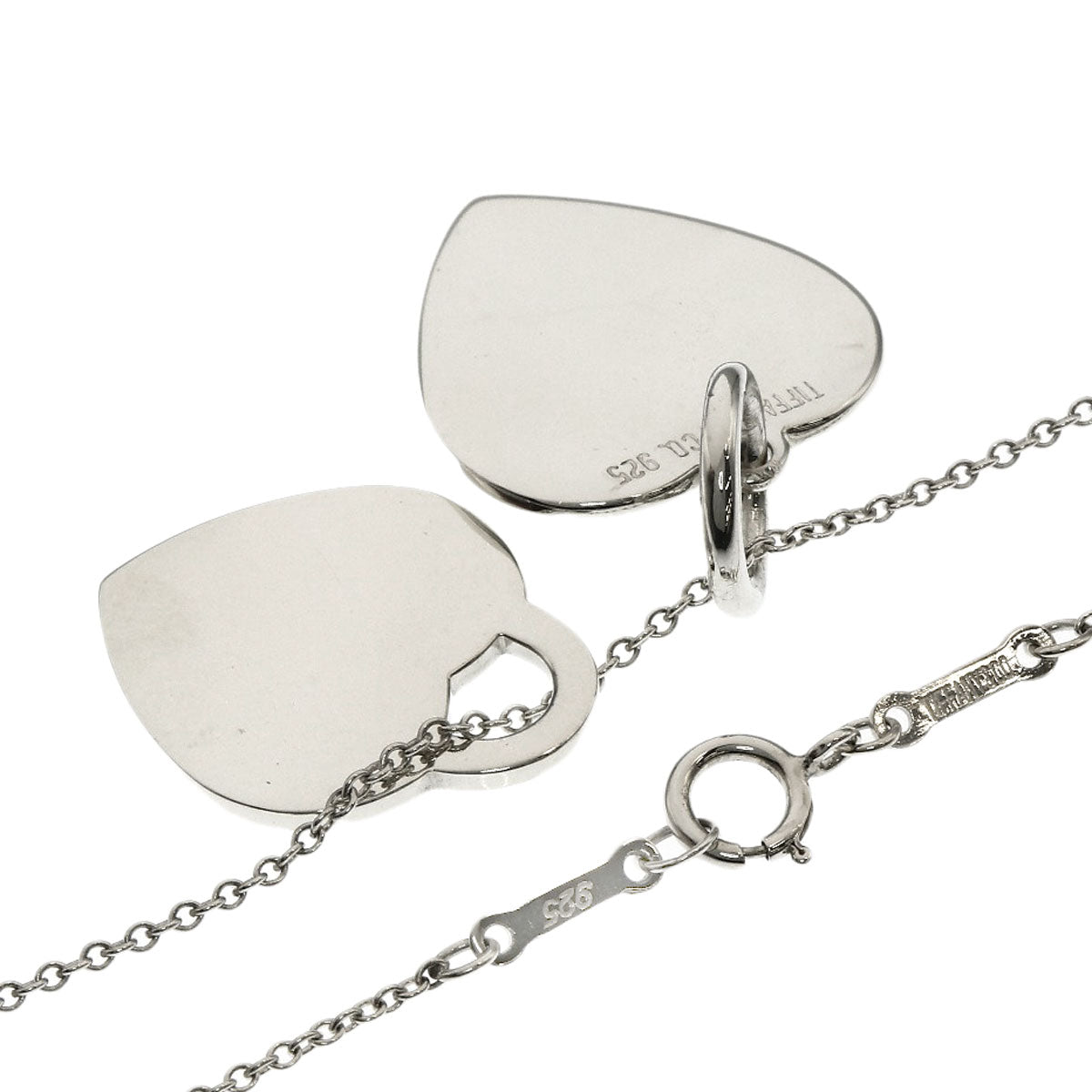 TIFFANY&Co. Double heart Necklace Silver Ladies [Used]