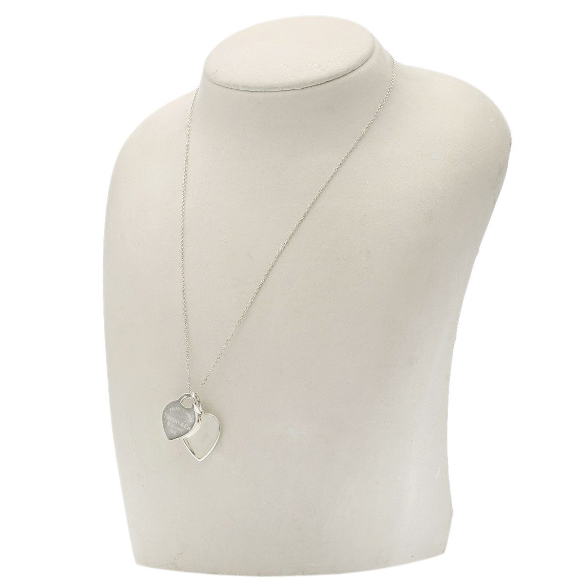 TIFFANY&Co. Double heart Necklace Silver Ladies [Used]