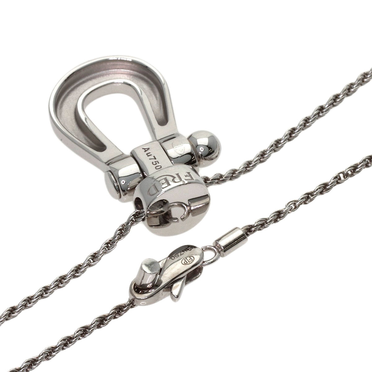 FRED Force 10 Necklace K18 White Gold Ladies [Used]
