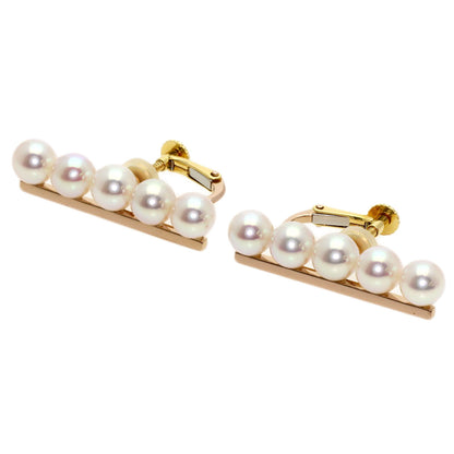 TASAKI Balance plus Pearl Pearl Earring K18 Pink Gold Ladies [Used]