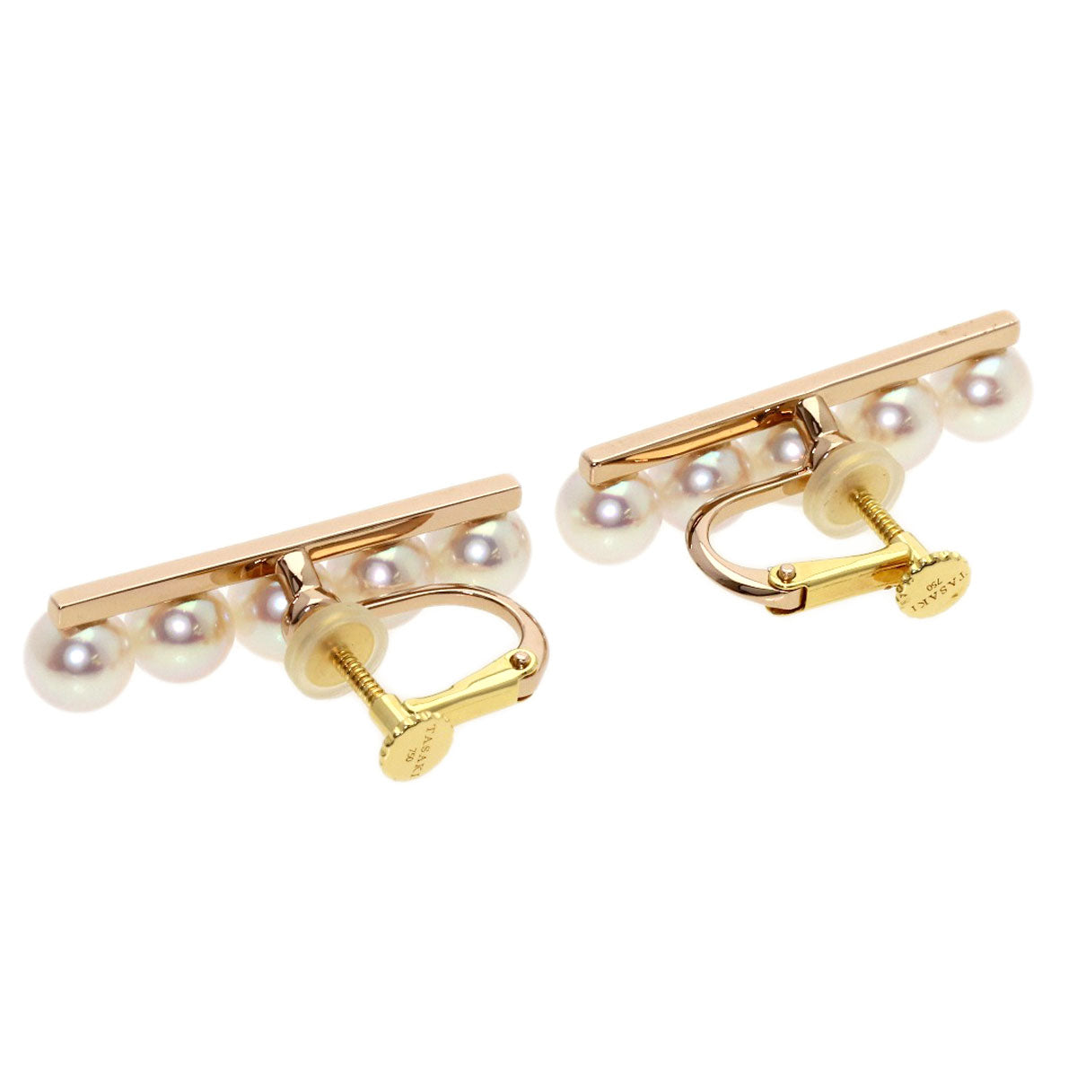 TASAKI Balance plus Pearl Pearl Earring K18 Pink Gold Ladies [Used]