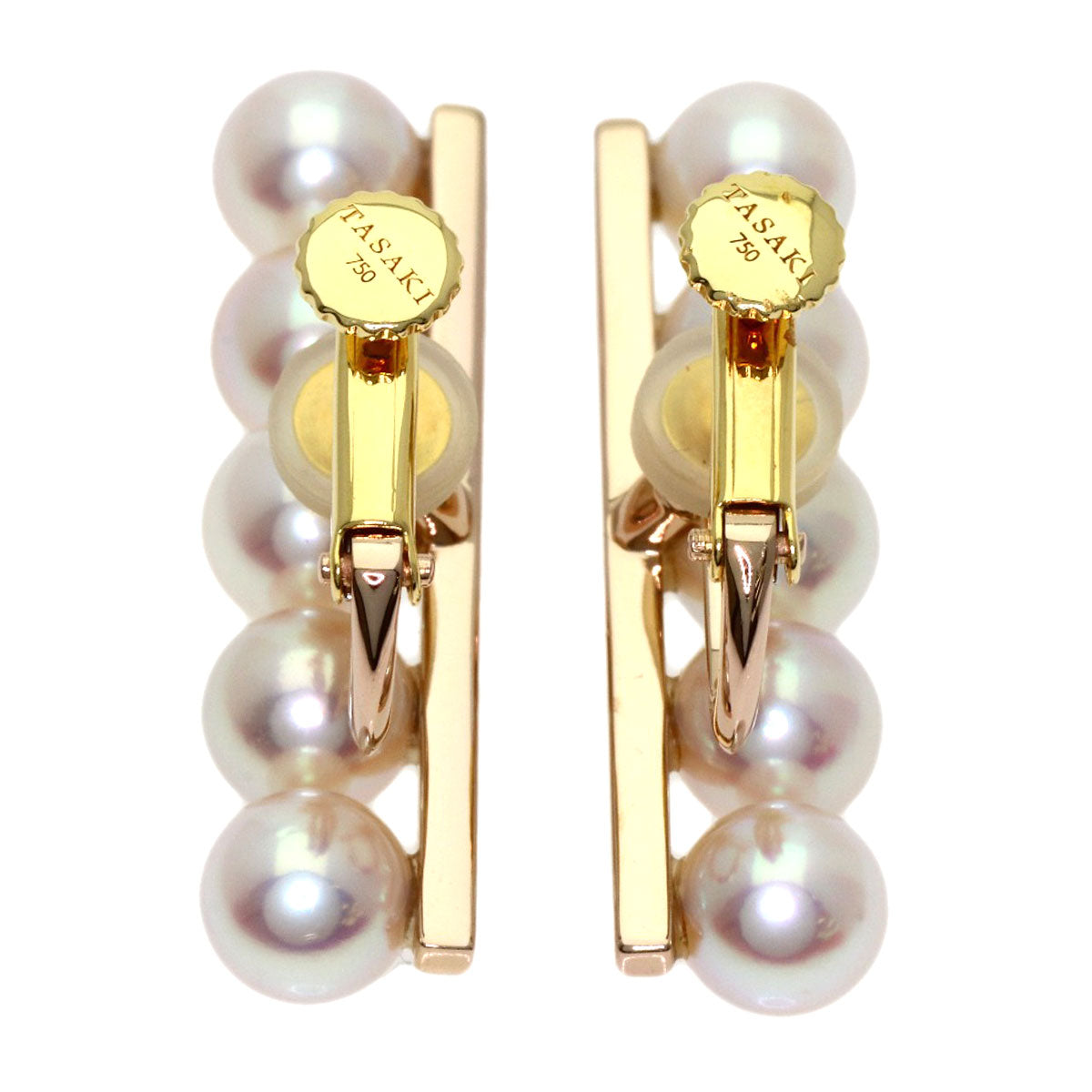 TASAKI Balance plus Pearl Pearl Earring K18 Pink Gold Ladies [Used]