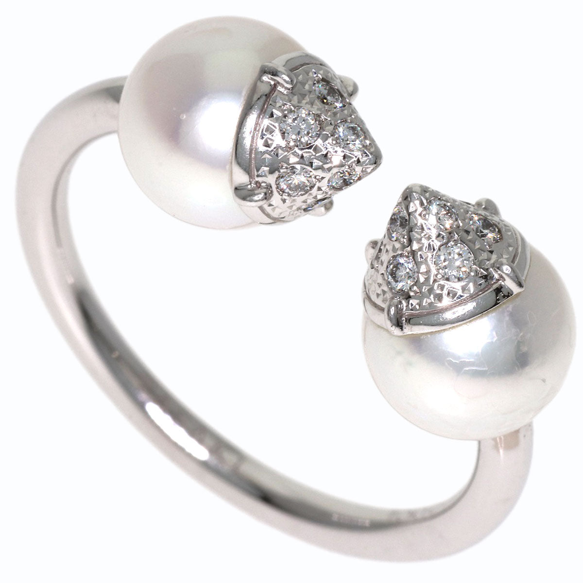TASAKI Rebellion Signature Pearl Pearl Ring K18 White Gold Ladies [Used]