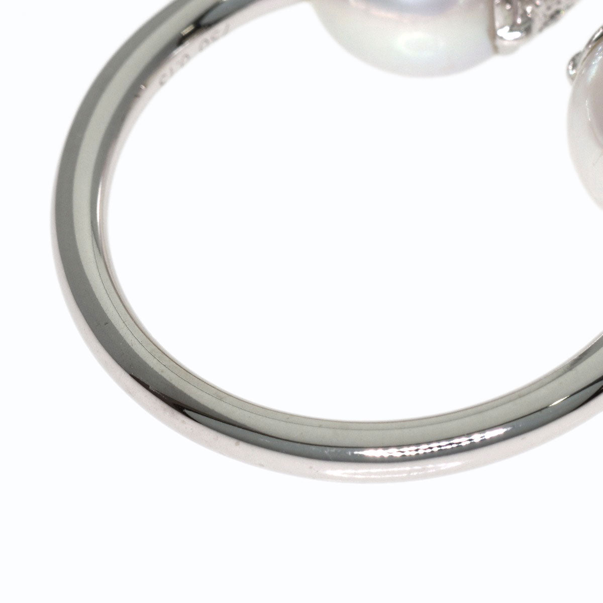 TASAKI Rebellion Signature Pearl Pearl Ring K18 White Gold Ladies [Used]