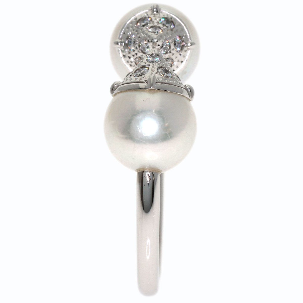 TASAKI Rebellion Signature Pearl Pearl Ring K18 White Gold Ladies [Used]