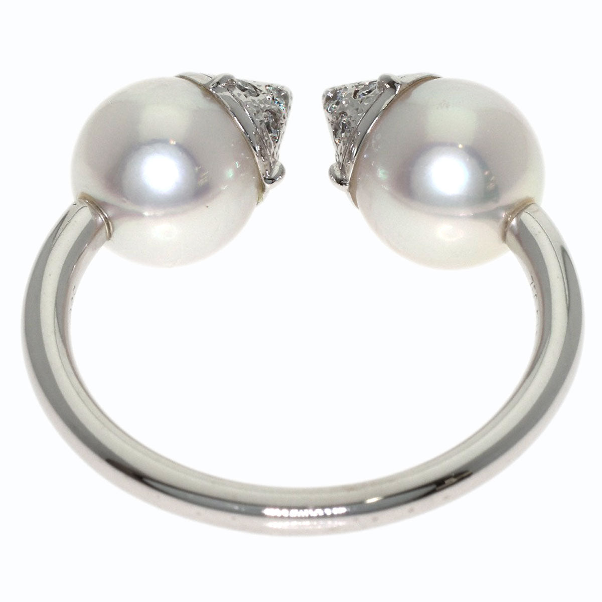 TASAKI Rebellion Signature Pearl Pearl Ring K18 White Gold Ladies [Used]