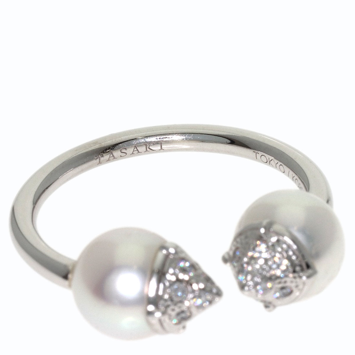 TASAKI Rebellion Signature Pearl Pearl Ring K18 White Gold Ladies [Used]