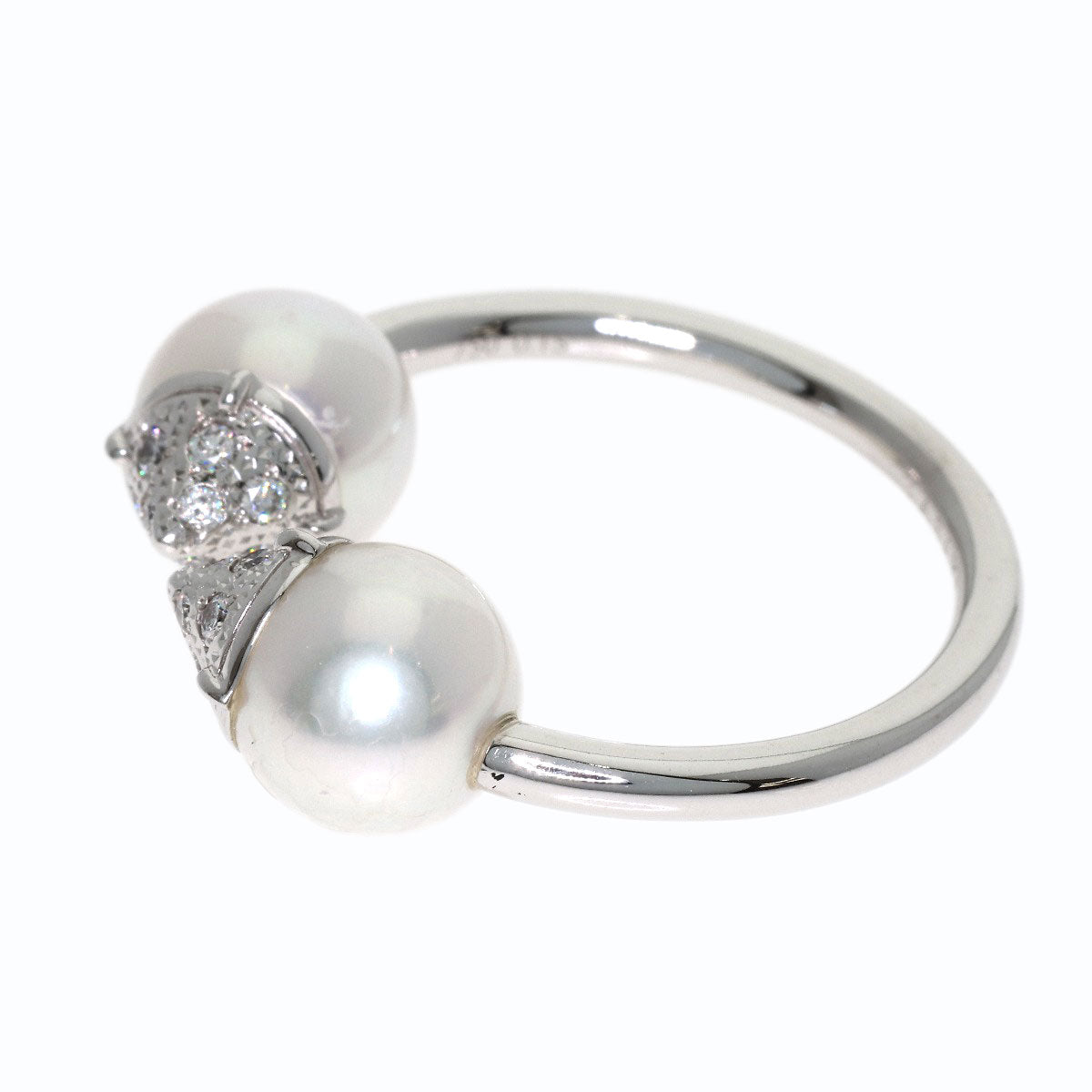 TASAKI Rebellion Signature Pearl Pearl Ring K18 White Gold Ladies [Used]