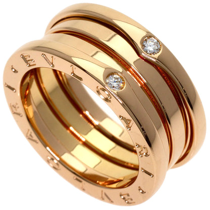 BVLGARI B.zero1 3-band 4P Diamond #50 Ring K18 Pink Gold Ladies [Used]