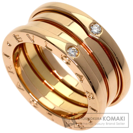 BVLGARI B.zero1 3-band 4P Diamond #50 Ring K18 Pink Gold Ladies [Used]