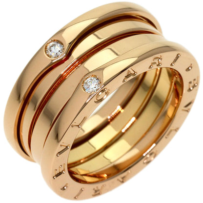 BVLGARI B.zero1 3-band 4P Diamond #50 Ring K18 Pink Gold Ladies [Used]