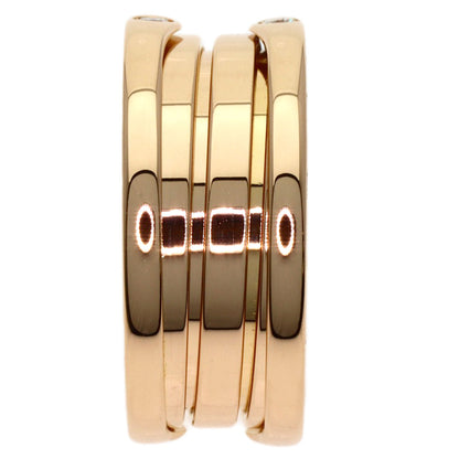 BVLGARI B.zero1 3-band 4P Diamond #50 Ring K18 Pink Gold Ladies [Used]