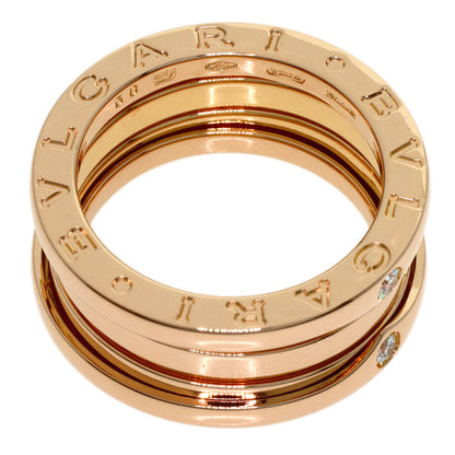 BVLGARI B.zero1 3-band 4P Diamond #50 Ring K18 Pink Gold Ladies [Used]