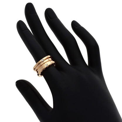 BVLGARI B.zero1 3-band 4P Diamond #50 Ring K18 Pink Gold Ladies [Used]