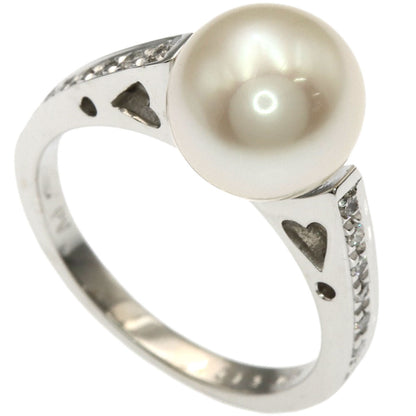 Ponte Vecchio Pearl Pearl Diamond Ring K18 White Gold Ladies [Used]